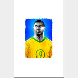 Ronaldo Nazário- R9 -  Brazil Football Artwork Posters and Art